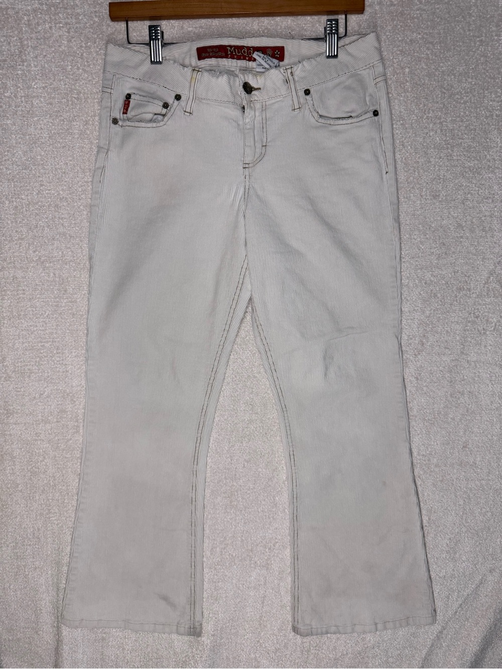 Mudd Women's White Corduroy Bootcut Jeans